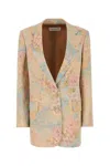 Dries Van Noten Basti Blazer With Embroidered Floral Pattern In Lpink