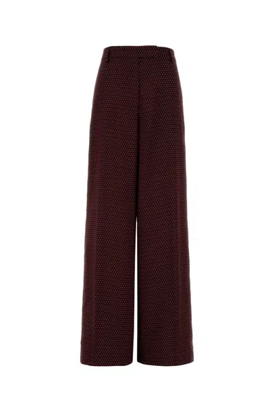 Dries Van Noten Women Embroidered Satin Penn Wide-leg Pant In Brown