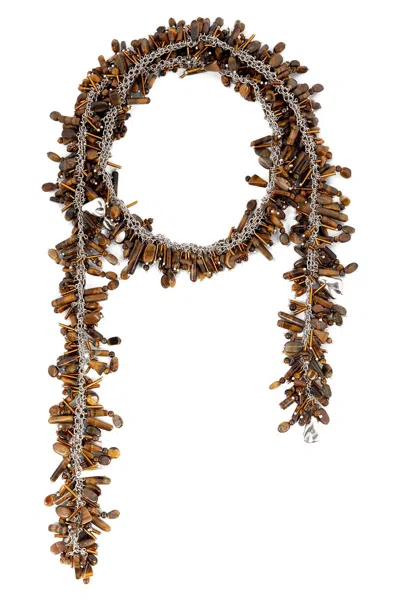 DRIES VAN NOTEN 'EMBROIDERED SCARF' NECKLACE