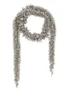 Dries Van Noten Embroidered-scarf Necklace In Silver
