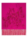 Dries Van Noten Embroidered Scarf In Pink