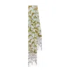 Dries Van Noten Embroidered Silk Scarf In White