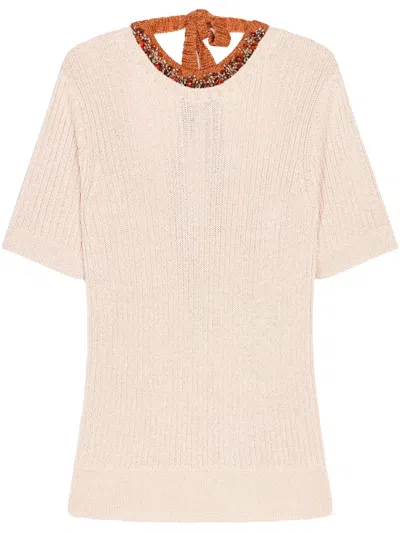 Dries Van Noten Embroidered T-shirt In Pink