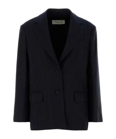 DRIES VAN NOTEN EMBROIDERED WOOL BLEND BIRDYS BLAZER