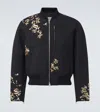 Dries Van Noten Vermont Embellished Wool-blend Bomber Jacket In Blue