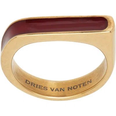Dries Van Noten Enameled Ring In Cornelian 720
