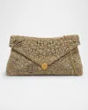 Shop Dries Van Noten Envelope Flap Jacquard Clutch Bag