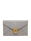 Dries Van Noten Envelope-flap Leather Cardholder In Gray