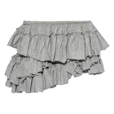 Pre-owned Dries Van Noten Extra Jersey Shorts 'grey Melange' | Women's Size M In Gray
