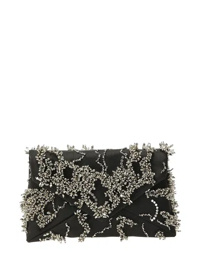 Dries Van Noten Fabric And Leather Pouch