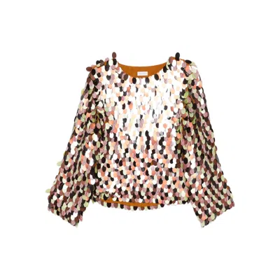 Dries Van Noten Fabric Tops In Brown