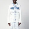 Dries Van Noten Faded Denim Shirt With Front Pockets In Blue