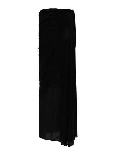 Dries Van Noten Horsa Bis Long 9204wkskirt In Black