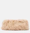 Dries Van Noten Faux Fur Clutch In Neutrals