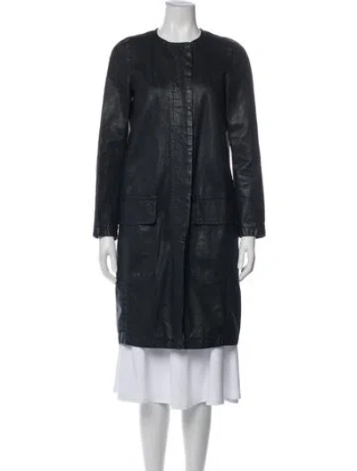 Pre-owned Dries Van Noten Faux Fur Coat In Gray