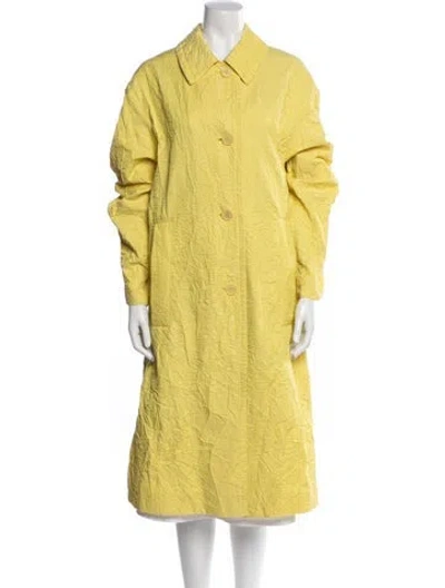 Pre-owned Dries Van Noten Faux Fur Coat In Yellow