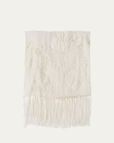 Dries Van Noten Felicia Floral Sequined Fringe Scarf