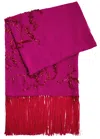 Dries Van Noten Embroidered Scarf In Fuchsia