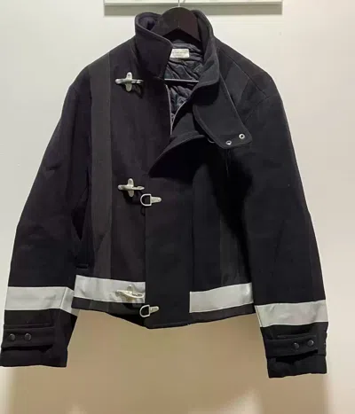 Pre-owned Dries Van Noten Fireman Wool Jacket In Black