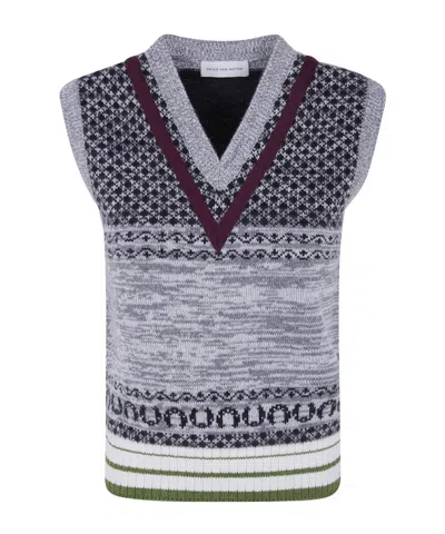 Dries Van Noten Fitted Cashmere Top In Multi