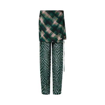 Dries Van Noten Fitted Drawstring Pants In Green