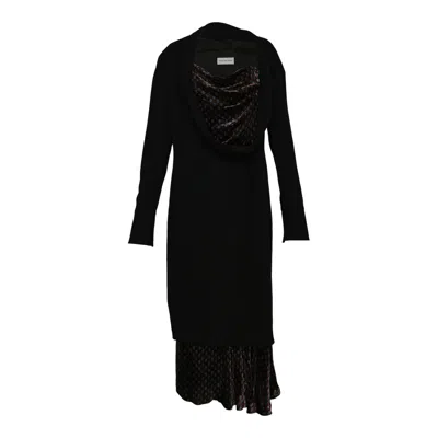 Dries Van Noten Fitted Dress With Topstitched In Burgundy