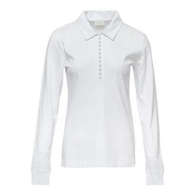 Dries Van Noten Fitted Long Sleeve Polo In Brown