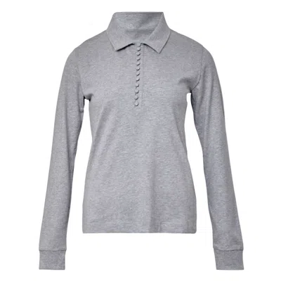 Dries Van Noten Fitted Long Sleeve Polo In Burgundy