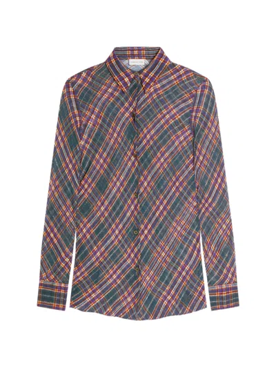 Dries Van Noten Fitted Lurex Shirt In Multi