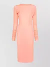 Dries Van Noten Fitted Midi Dress Long Sleeves In Multi