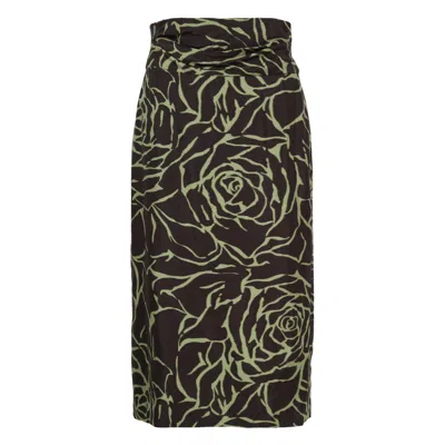 Dries Van Noten Fitted Straight Skirt In Multi