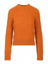 Dries Van Noten 09320-texas 2709 Crewneck Sweater Knitwear Orange In Orange