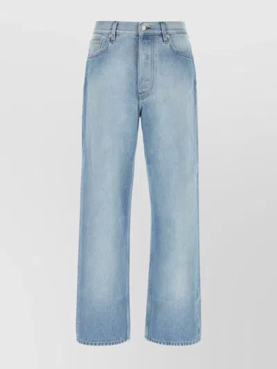 DRIES VAN NOTEN FIVE-POCKET DENIM TROUSERS FEATURING BELT LOOPS