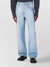 Dries Van Noten Five-pocket Denim Trousers Featuring Belt Loops In Blue