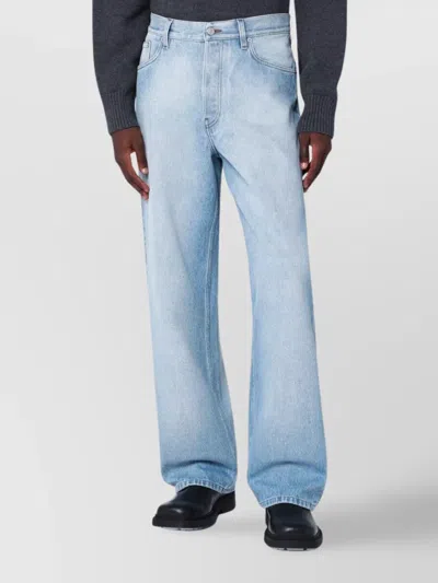 DRIES VAN NOTEN FIVE-POCKET DENIM TROUSERS FEATURING BELT LOOPS