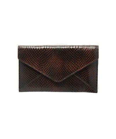 Dries Van Noten Flap Clutch In Brown