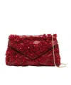 Dries Van Noten Flap Clutch In Scarlet