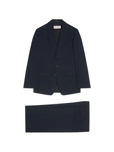 Dries Van Noten Flap-pocket Suit In Blue