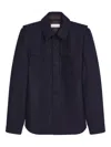 Dries Van Noten Flap-pocket Wool-blend Overshirt In Black