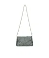 Dries Van Noten Womens Raffia Envelope Crinkled Woven Clutch Bag In Gray