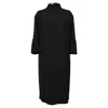 Dries Van Noten Flared Sleeve Hem Dress In Black Polyester In Black