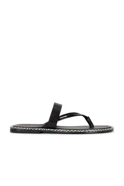 Dries Van Noten Round-toe Flip-flops In Black