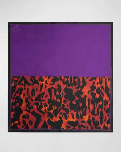 Dries Van Noten Fleur Du Mal Silk Foulard In 9 Fleur Du Mal