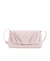 Dries Van Noten Shoulder Bag With Pleated Detail And Sophisticated Leather Finish In Pink