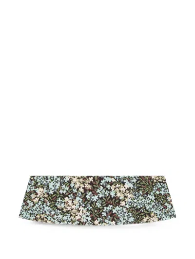 Dries Van Noten Floral Belt In Gray
