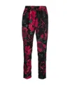 Dries Van Noten Floral Casual Pants In Black