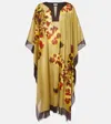Dries Van Noten Floral Cotton Beach Cover-up In Green