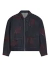 Dries Van Noten Floral-embroidered Denim Jacket In Blue
