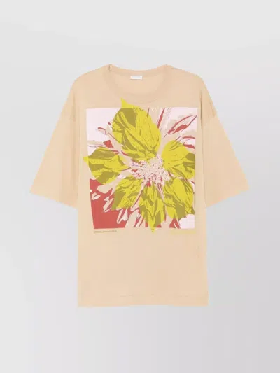 Dries Van Noten Floral Graphic Crew Neck T-shirt In White