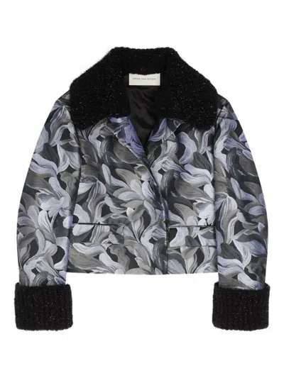 Dries Van Noten Floral-jacquard Jacket In Multi